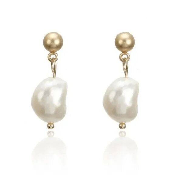 2/$21 Ladies Dangle Fashionable Pearl Earrings - Picture 3 of 6